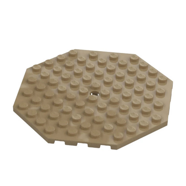 LEGO Plate, Modified 10 x 10 Octagonal with Hole, Dark Tan [89523] 6288246