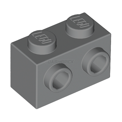 LEGO Brick, Modified 1 x 2 with Studs on One Side, Dark Grey [11211] 6230233