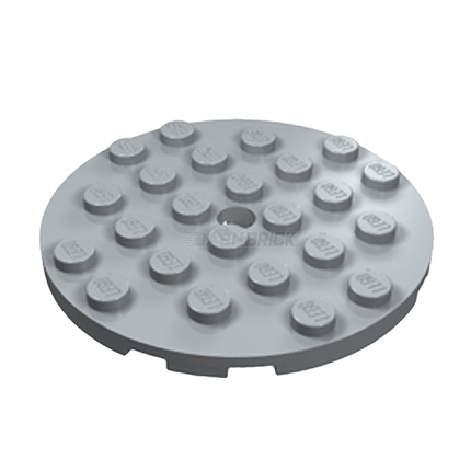 LEGO Plate, Round 6 x 6 with Hole, Light Grey [11213] 6015349