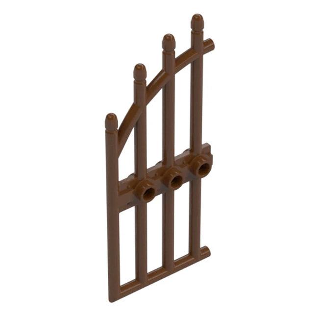 LEGO Door 1 x 4 x 9 Arched Gate with Bars and Three Studs, Reddish Brown [42448] 6437959