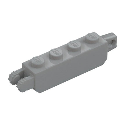 LEGO Hinge Brick 1 x 4 Locking with 1 Finger Vertical End and 2 Fingers Vertical End, Light Grey [30387] 4211695
