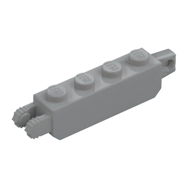 LEGO Hinge Brick 1 x 4 Locking with 1 Finger Vertical End and 2 Fingers Vertical End, Light Grey [30387] 4211695