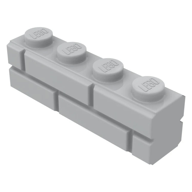 LEGO Brick 1 x 4, Masonry/Brick Profile, Light Grey [15533] 6314891