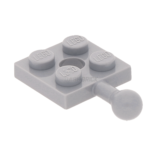 LEGO Plate, Modified 2 x 2 with Tow Ball and Hole, Light Grey [15456] 6448319