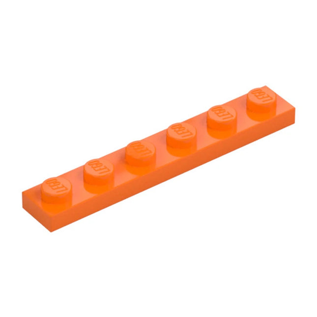 LEGO Plate, 1 x 6, Orange [3666] 4173332