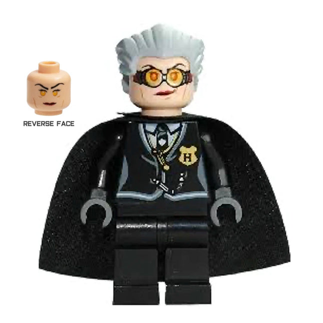 LEGO Minifigure - Madam Rolanda Hooch - Black Outfit, Light Nougat Head, Starched Cape (2010) [HARRY POTTER]