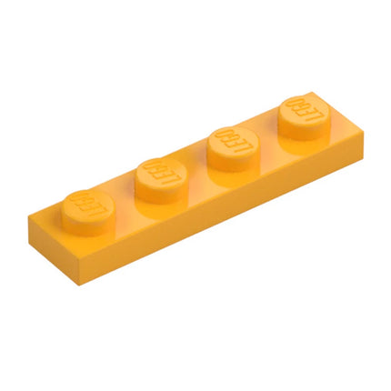LEGO Plate, 1 x 4, Bright Light Orange [3710] 6020073