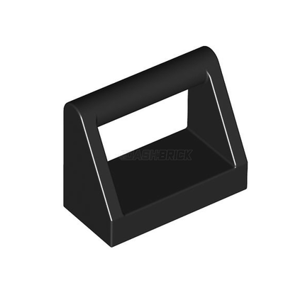 LEGO Tile, Modified 1 x 2 with Bar Handle, Black [2432]