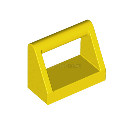 LEGO Tile, Modified 1 x 2 with Bar Handle, Yellow [2432]