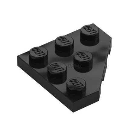 LEGO Wedge, Plate 3 x 3 Cut Corner, Black [2450] 4227684