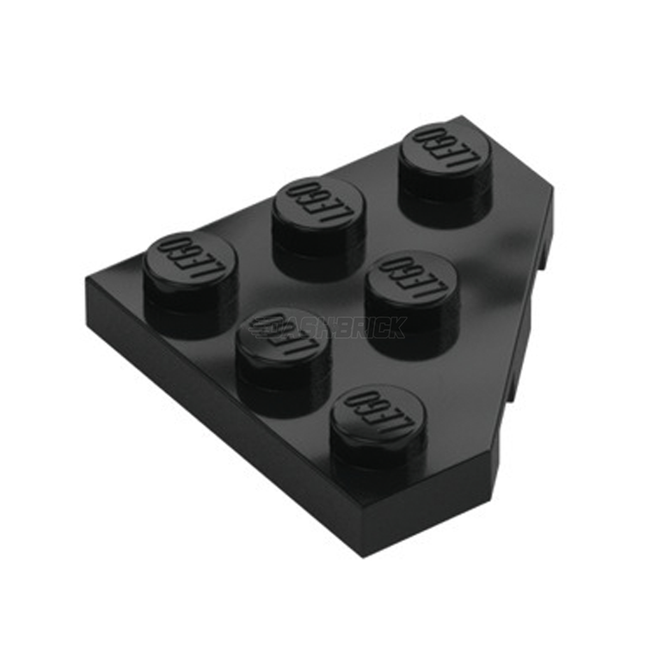 LEGO Wedge, Plate 3 x 3 Cut Corner, Black [2450] 4227684