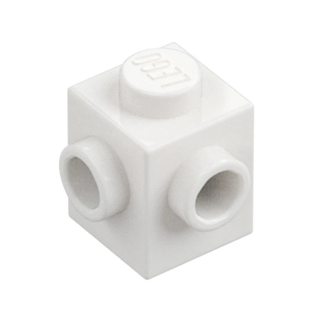 LEGO Brick, Modified 1 x 1 with Studs on 2 Sides, Adjacent, White [26604] 6224811