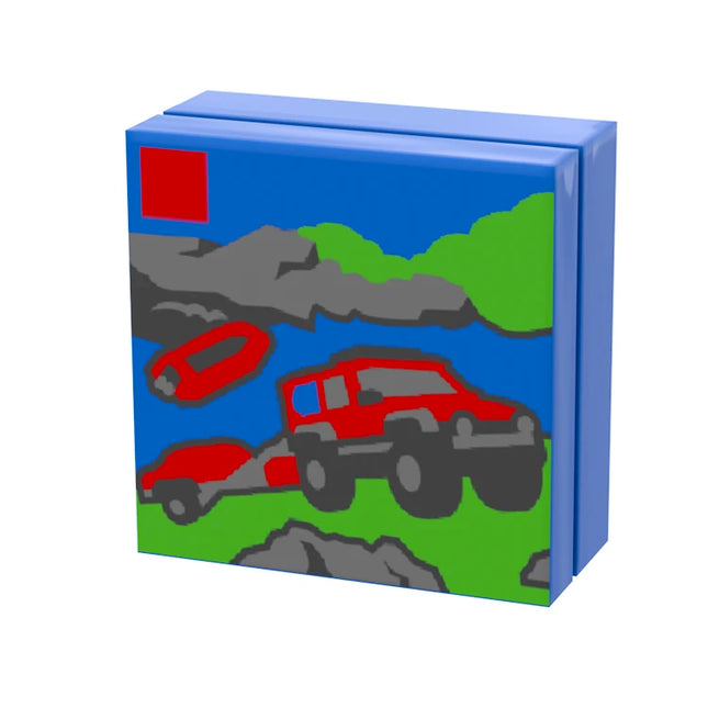 LEGO Minifigure Accessory - Tile, LEGO® City Set 60412 4x4 Fire Truck with Rescue Boat Box Art [3068pb2476]