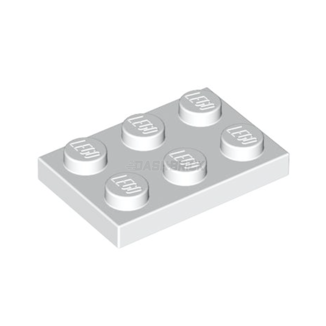 LEGO Plate, 2 x 3, White [3021] 302101