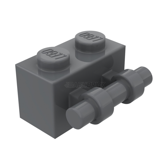 LEGO Brick, Modified 1 x 2 with Handle, Dark Grey [30236] 4211128