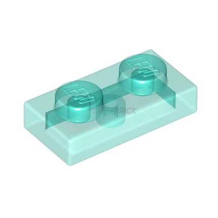 LEGO Plate, 1 x 2, Trans-Light Blue [3023] 6240222