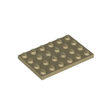 LEGO Plate 4 x 6, Dark Tan [3032]
