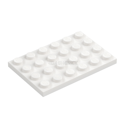 LEGO Plate, 4 x 6, White [3032] 303201