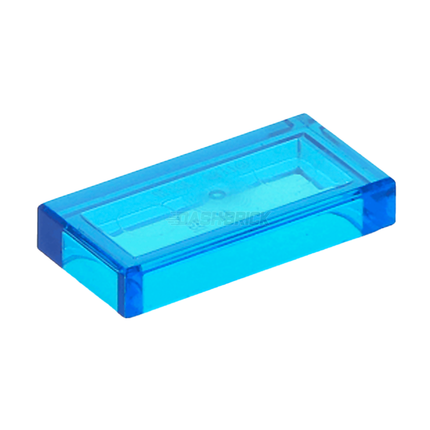 LEGO Tile 1 x 2, Transparent Dark Blue "Water" [3069b]