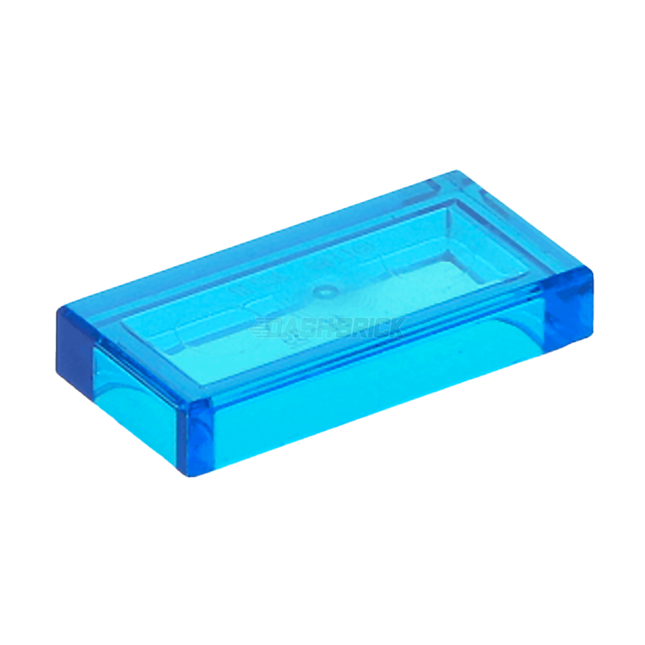 LEGO Tile 1 x 2, Transparent Dark Blue "Water" [3069b]