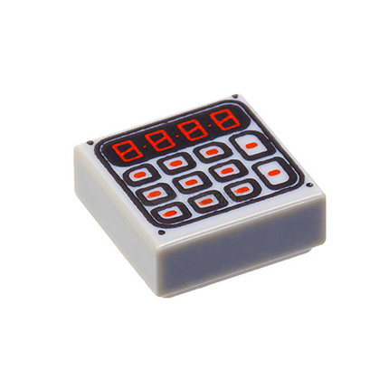 LEGO Minifigure Accessory - Calculator, Red Digital Keypad [3070bpb089]