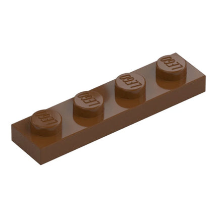 LEGO Plate, 1 x 4, Reddish Brown [3710] 4211190