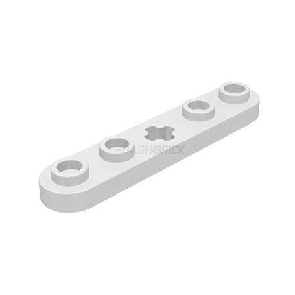 LEGO Technic, Plate 1 x 5, Smooth Ends, 4 Studs, Center Axle Hole, White [32124] 6280386