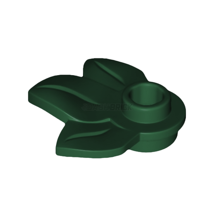 LEGO Plant Plate, Round 1 x 1 with 3 Leaves, Dark Green [32607] 6400754