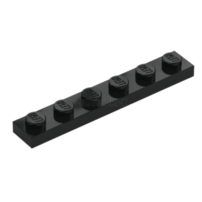 LEGO Plate, 1 x 6, Black [3666] 366626