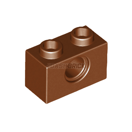 LEGO Technic, Brick 1 x 2 with Hole, Reddish Brown [3700] 4211252