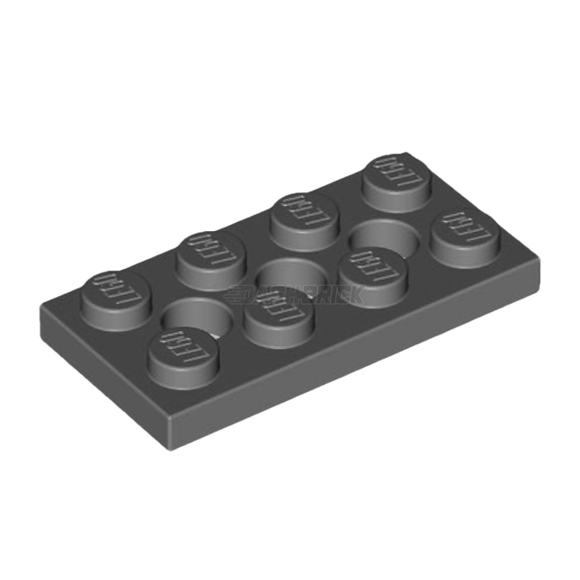 LEGO Technic, Plate 2 x 4 with 3 Holes, Dark Grey [3709] 4211444