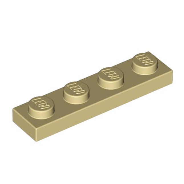 LEGO Plate, 1 x 4, Tan [3710] 4113233