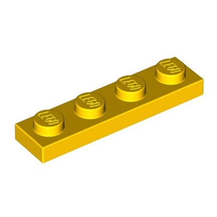 LEGO Plate, 1 x 4, Yellow [3710] 371024
