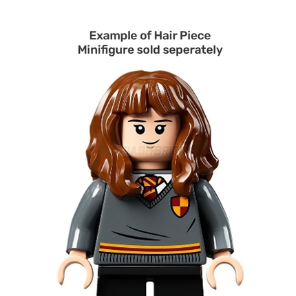 LEGO Minifigure Part - Hair Mid-Length and Wavy with Bangs, Reddish Brown [37697]