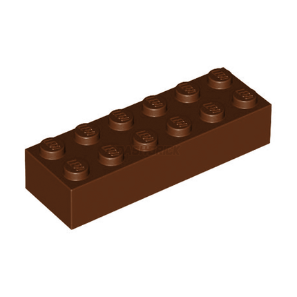 LEGO Brick 2 x 6, Reddish Brown [2456]