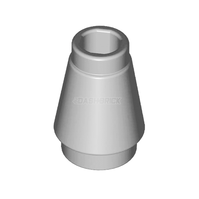 LEGO Cone 1 x 1 with Top Groove, Light Grey [4589b] 4529241