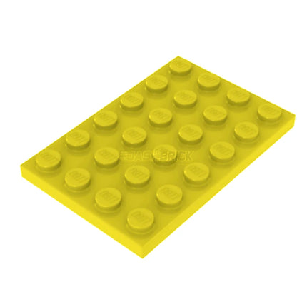 LEGO Plate, 4 x 6, Yellow [3032] 303224