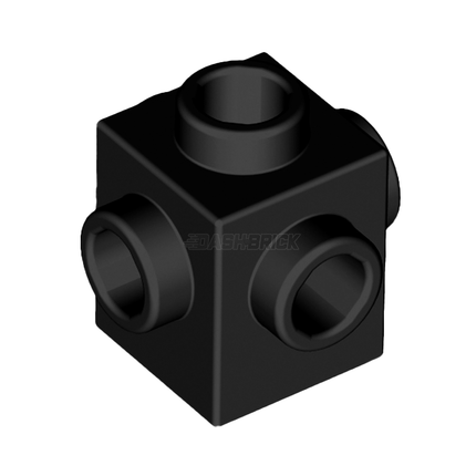 LEGO Brick, Modified 1 x 1 with Studs on 4 Sides, Black [4733] 473326