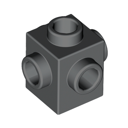 LEGO Brick, Modified 1 x 1 with Studs on 4 Sides, Dark Grey [4733] 4210700