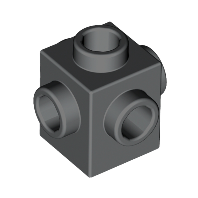 LEGO Brick, Modified 1 x 1 with Studs on 4 Sides, Dark Grey [4733] 4210700
