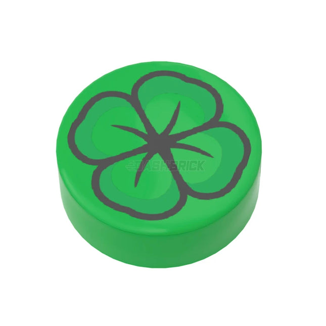 LEGO Minifigure Accessory - Tile, Lucky Four-Leaf Clover, Green [98138pb441] 6507709