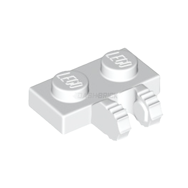 LEGO Hinge Plate 1 x 2 Locking with 2 Fingers on Side and 7 Teeth, White [50340] 6266201