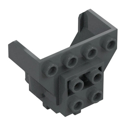 LEGO Plate, Cockpit 4 x 2 x 3 with Pin Hole and 2 Clips, Dark Grey [27167] 6384443