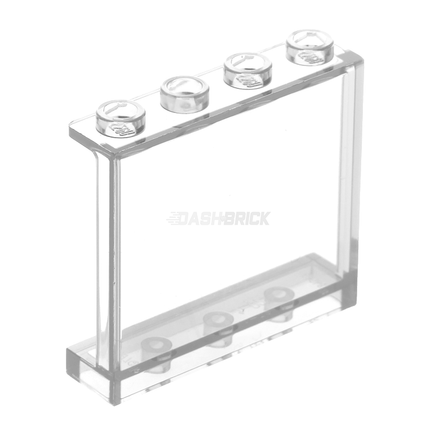 LEGO Wall/Panel 1 x 4 x 3, Side Supports, (Window) Trans-Clear [60581]