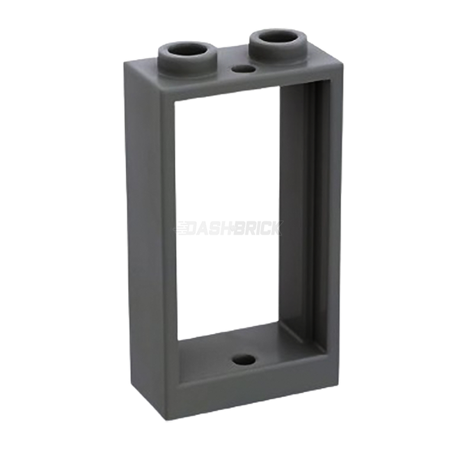 LEGO Window Frame 1 x 2 x 3 Flat Front, Dark Grey [60593] 6468352