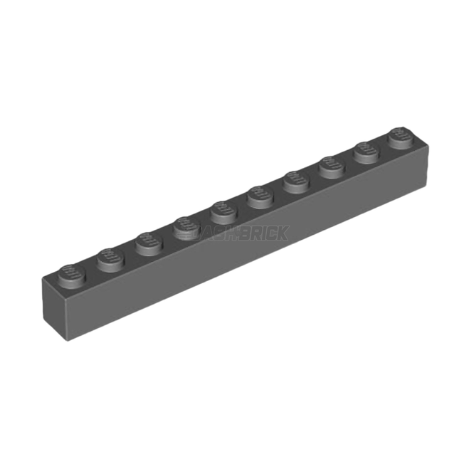 LEGO Brick, 1 x 10, Dark Grey [6111] 4211107