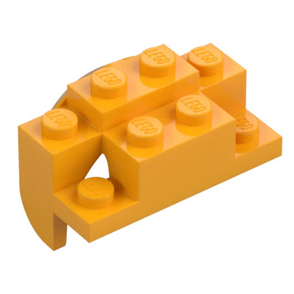 LEGO Vehicle, Mudguard 4 x 2 1/2 x 2 with Arch Round, Solid Studs, and Rounded Legs, Bright Light Orange [35789] 6421680