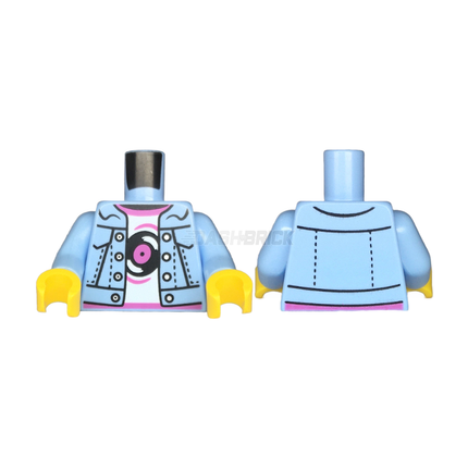LEGO Minifigure Part - Torso, Jacket, Dark Pink Trim, Vinyl Record print [973pb5379c01] 6452834