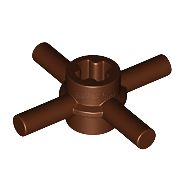 LEGO Technic, Axle Connector Hub, 4 Bars and Through, Reddish Brown [68888] 6316697