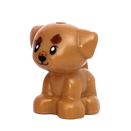 LEGO Minifigure Animal - Dog, Puppy, Standing, Dark Brown Heart on Face Pattern [69901pb01]